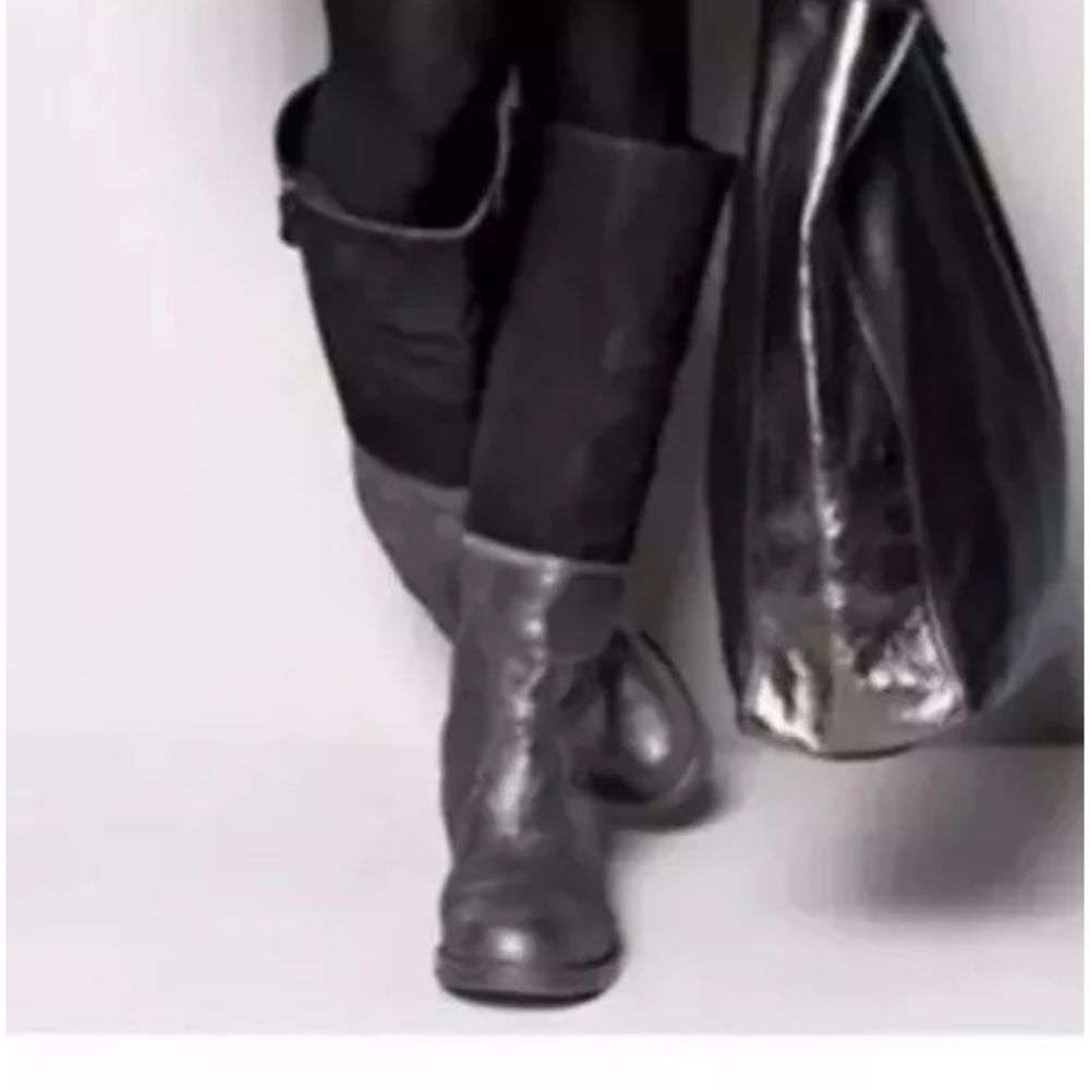 Anthropologie suede & leather tall knee 2 tone Switch Zip-Off high or an… - Picture 2 of 10